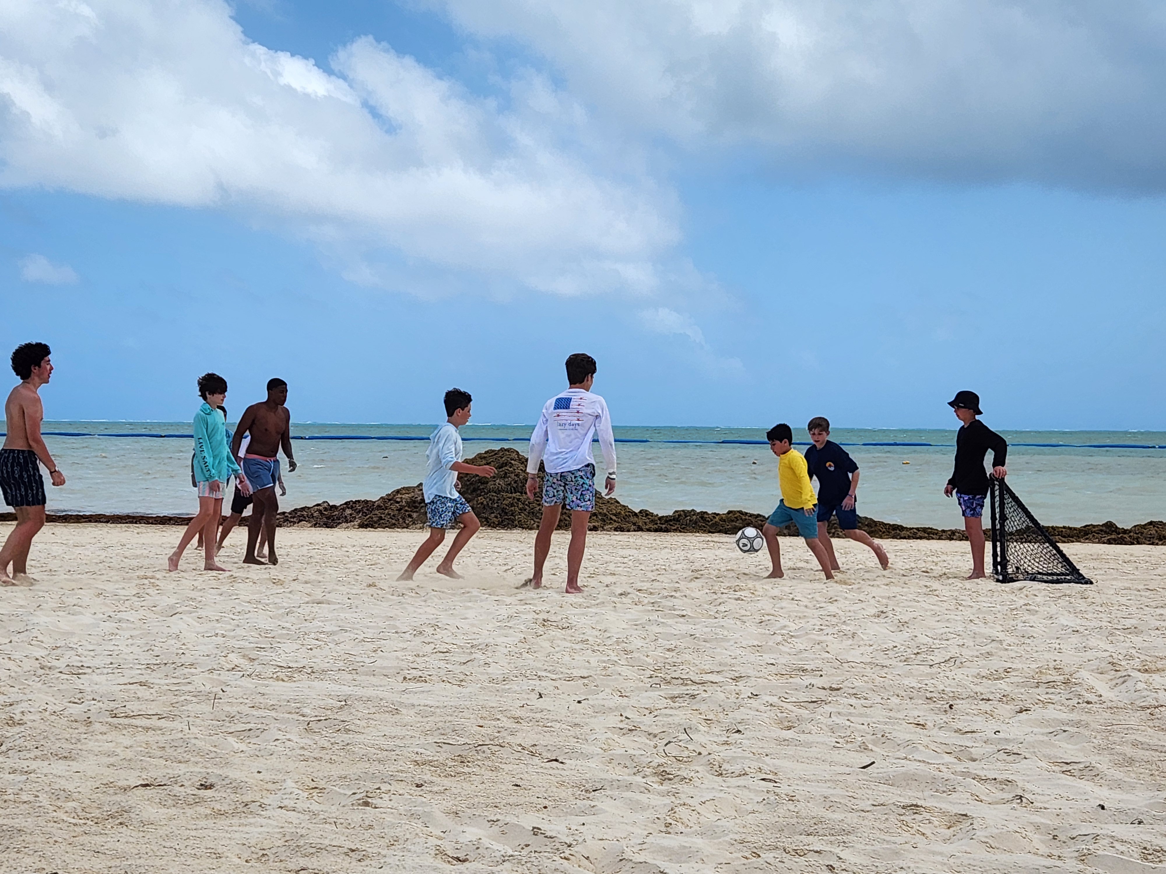 Beach soccer activity at Moon Palace Cancun