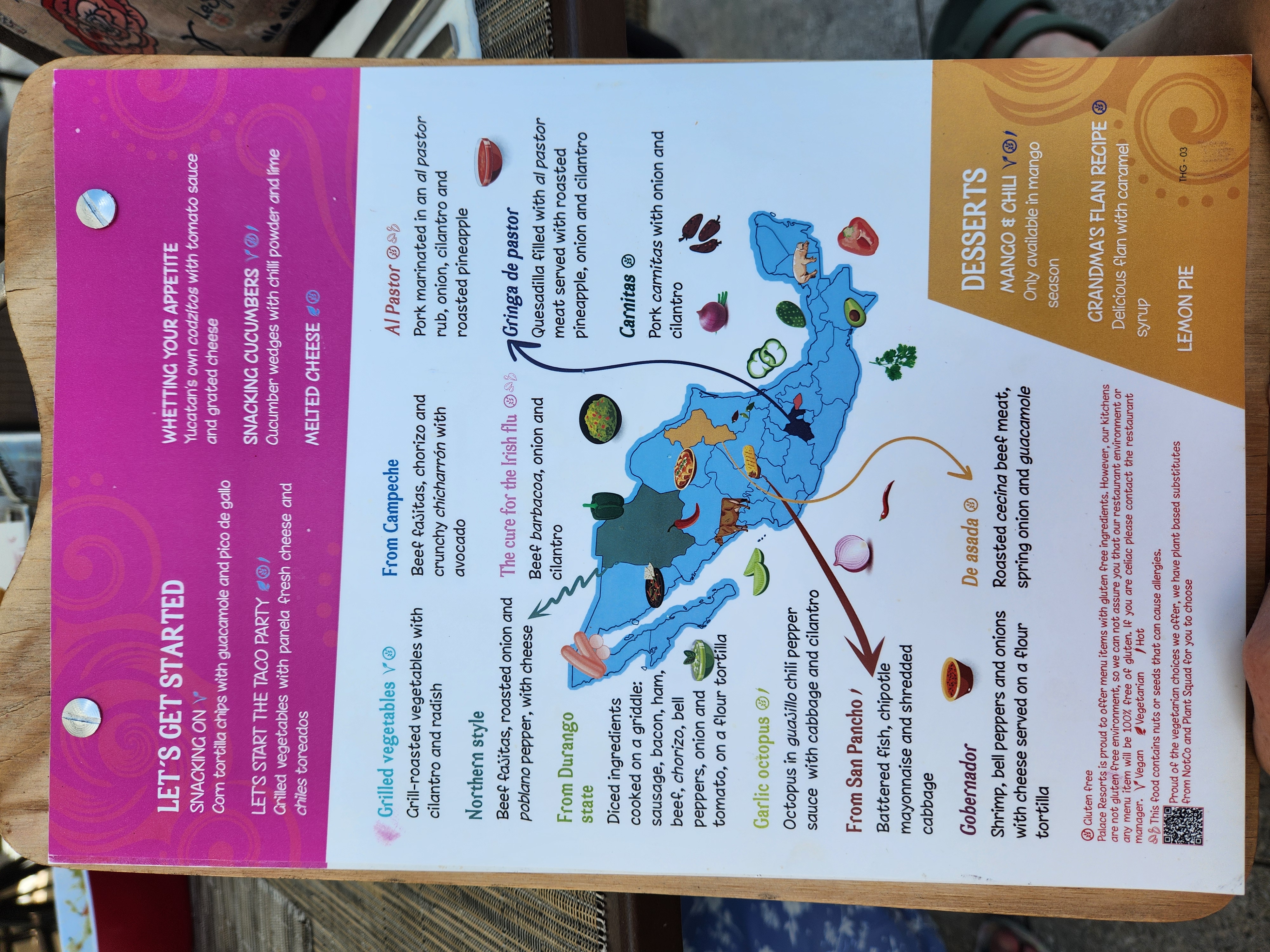 Los Tacos menu at Moon Palace The Grand