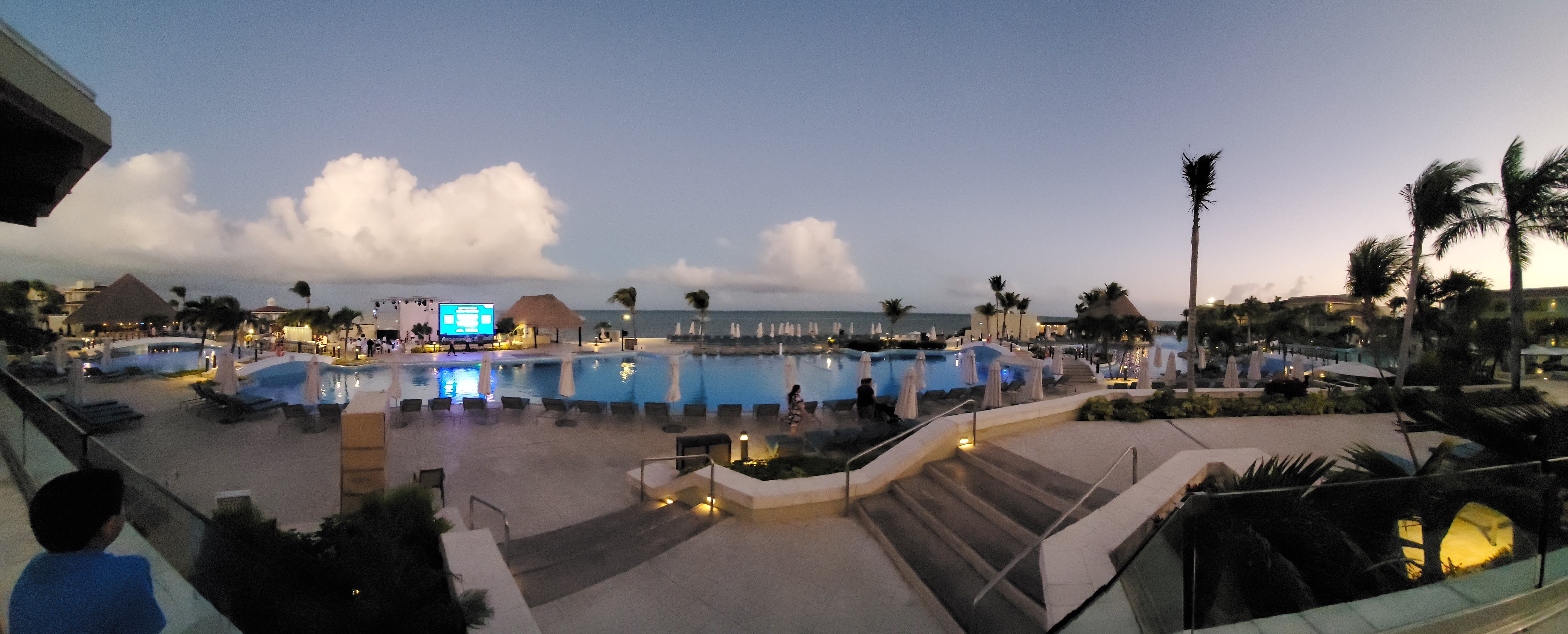 Wide view of Sunrise pool area